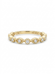 14K YELLOW GOLD DIAMOND STACKABLE BAND