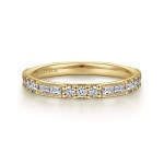 14K YELLOW GOLD DIAMOND STACKABLE BAND