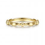14K YELLOW GOLD BUJUKAN BEAD STACKABLE BAND