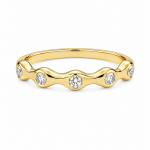 14K YELLOW GOLD DIAMOND STACKABLE BAND