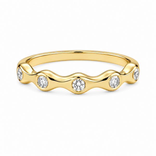 14K YELLOW GOLD DIAMOND STACKABLE BAND