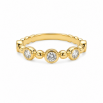 14K YELLOW GOLD DIAMOND STACKABLE BAND