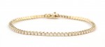 14K YELLOW GOLD DIAMOND TENNIS BRACELET