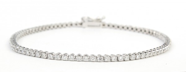 14K WHITE GOLD DIAMOND TENNIS BRACELET