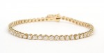 14K YELLOW GOLD DIAMOND TENNIS BRACELET