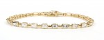 14K YELLOW GOLD BAGUETTE DIAMOND BRACELET