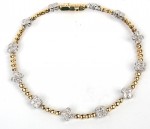 14K TWO TONE DIAMOND BRACELET