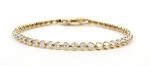 14K YELLOW GOLD DIAMOND TENNIS BRACELET