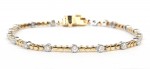 14K TWO TONE DIAMOND BRACELET