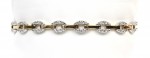 14K TWO TONE DIAMOND LINK BRACELET