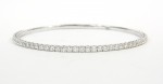 14K WHITE GOLD DIAMOND FLEXIBLE BANGLE BRACELET