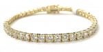 14K YELLOW GOLD DIAMOND TENNIS BRACELET 7.86ctw