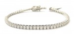 14K WHITE GOLD DIAMOND TENNIS BRACELET 4.00CTW