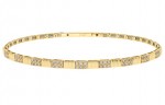 10K YELLOW GOLD DIAMOND BANGLE BRACELET