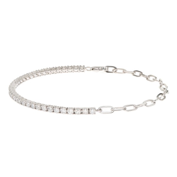 14K WHITE GOLD DIAMOND BRACELET