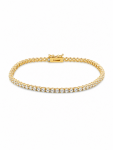14K YELLOW GOLD DIAMOND TENNIS BRACELET