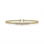 14K YELLOW GOLD BUJUKAN CLUSTER BEAD BANGLE