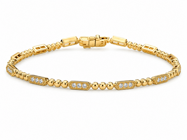 14K YELLOW GOLD DIAMOND BRACELET