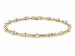 14K TWO TONE DIAMOND BRACELET