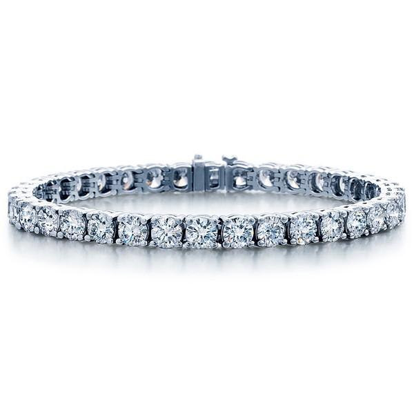 14K WHITE GOLD DIAMOND TENNIS BRACELET