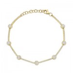 14K  YELLOW GOLD DIAMOND BRACELET