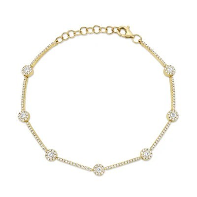 14K  YELLOW GOLD DIAMOND BRACELET