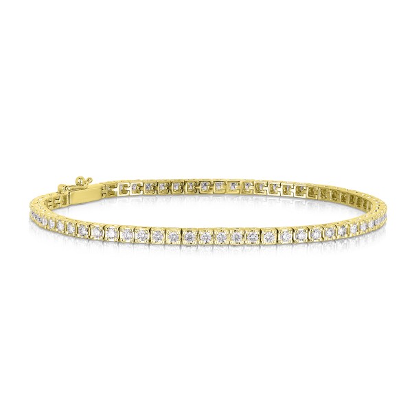 14K YELLOW GOLD 2.00CTW TENNIS BRACELET