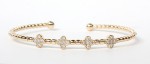 10K YELLOW GOLD DIAMOND CUFF BRACELET