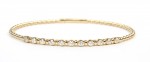 14K YELLOW GOLD DIAMOND FLEXIBLE BANGLE