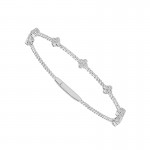 14K WHITE GOLD DIAMOND BANGLE BRACELET