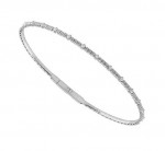 14K WHITE GOLD DIAMOND BANGLE BRACELET