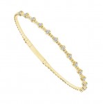 14K YELLOW GOLD DIAMOND FLEXIBLE BANGLE