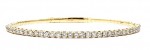 14K YELLOW GOLD DIAMOND FLEXIBLE BANGLE BRACELET 2.41CTW