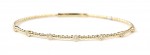 14K YELLOW GOLD DIAMOND STATION FLEXIBLE BANGLE BRACELET