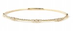 14K YELLOW GOLD DIAMOND FLEXIBLE BANGLE BRACELET
