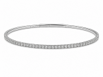 14K WHITE GOLD DIAMOND FLEXIBLE BANGLE