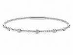 14K WHITE GOLD DIAMOND FLEXIBLE BANGLE