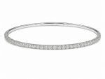 14K WHITE GOLD DIAMOND FLEXIBLE BANGLE