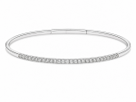 14K WHITE GOLD DIAMOND FLEXIBLE BANGLE