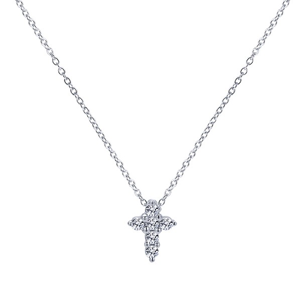 14Kw .10Ctw Diamond Cross