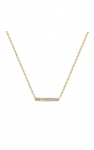 14K YELLOW GOLD PETITE DIAMOND BAR NECKLACE .07CTW