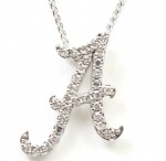 14K WHITE GOLD .12CTW DIAMOND SPIRIT A PENDANT