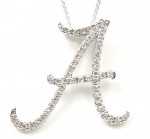 14K WHITE GOLD .25CTW DIAMOND SPIRIT A PENDANT