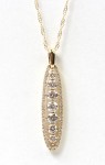 14K Yellow Gold 5/8Ctw Diamond Pendant