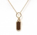 14K Yellow Gold .13Ctw Diamond Dog Tag Pendant