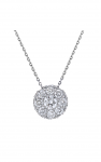 18K WHITE GOLD DIAMOND  CLUSTER ILLUSION PENDANT