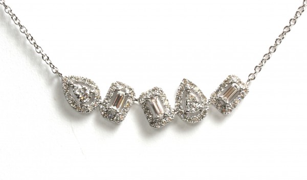 14K WHITE GOLD DIAMOND NECKLACE
