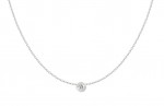 14K WHITE GOLD DIAMOND BEZEL PENDANT .20CT