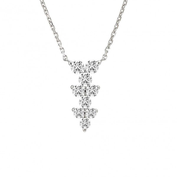 14K WHITE GOLD DIAMOND NECKLACE