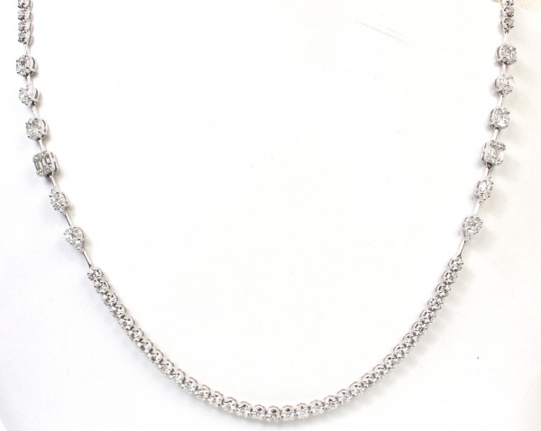 18K WHITE GOLD DIAMOND RIVERIA NECKLACE